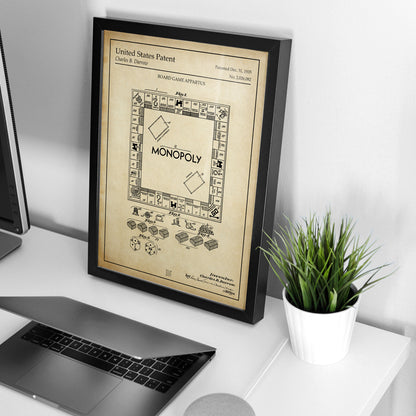 Affiche brevet Monopoly