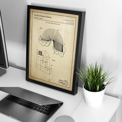 Affiche brevet Slinky