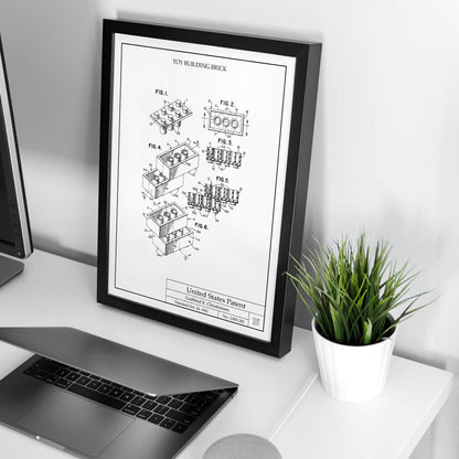 Affiche brevet Brique Lego