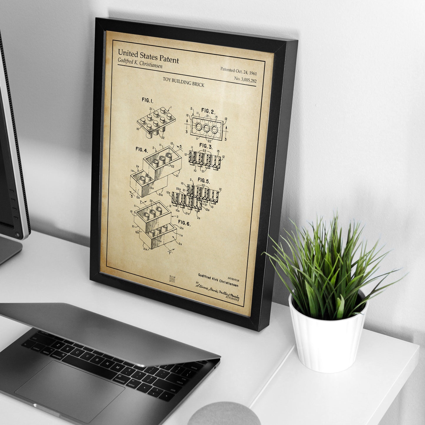 Affiche brevet Brique Lego