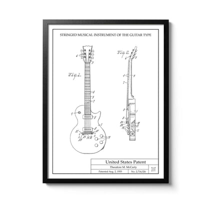 Affiche brevet Guitare Gibson