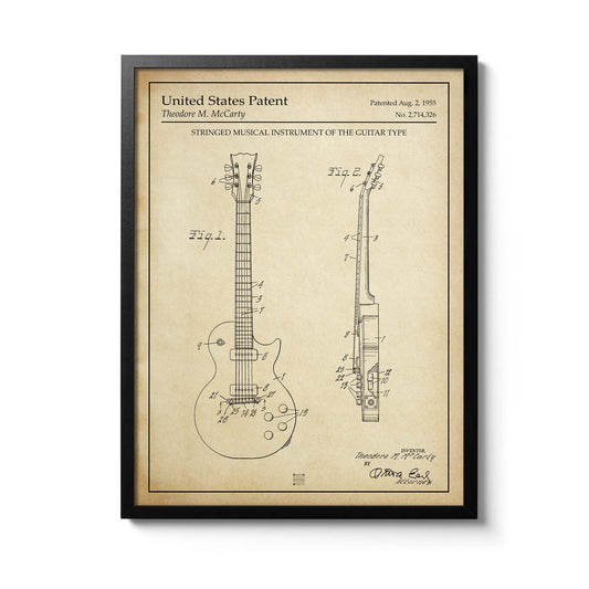 Affiche brevet Guitare Gibson