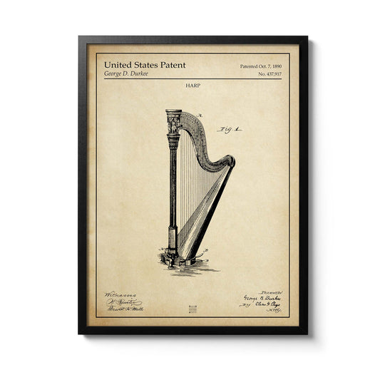 Affiche brevet Harpe