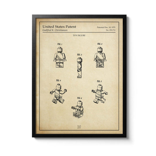 Affiche brevet Figurine Lego