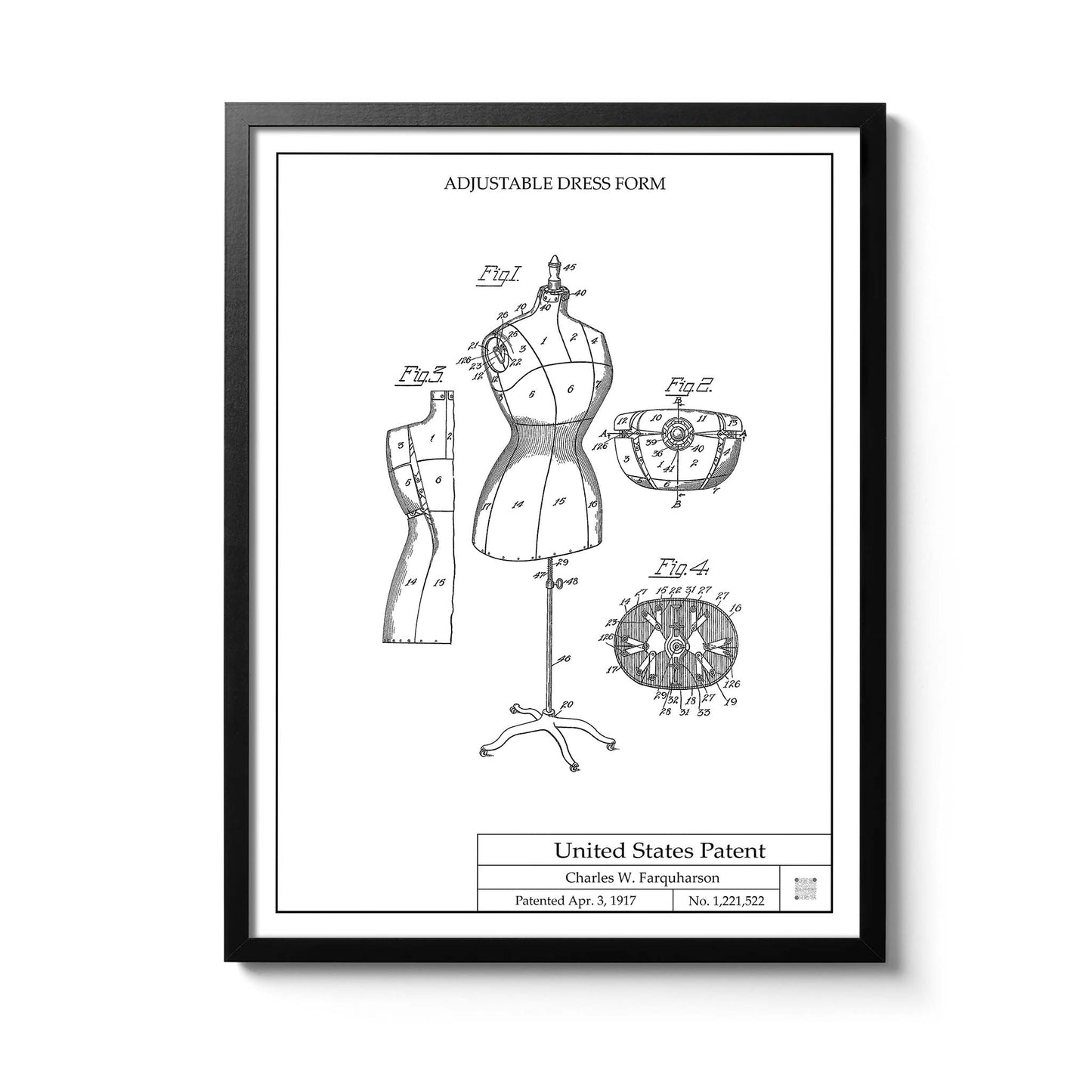 Affiche brevet Mannequin de Couture