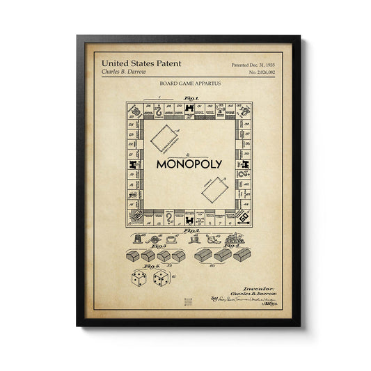 Affiche brevet Monopoly