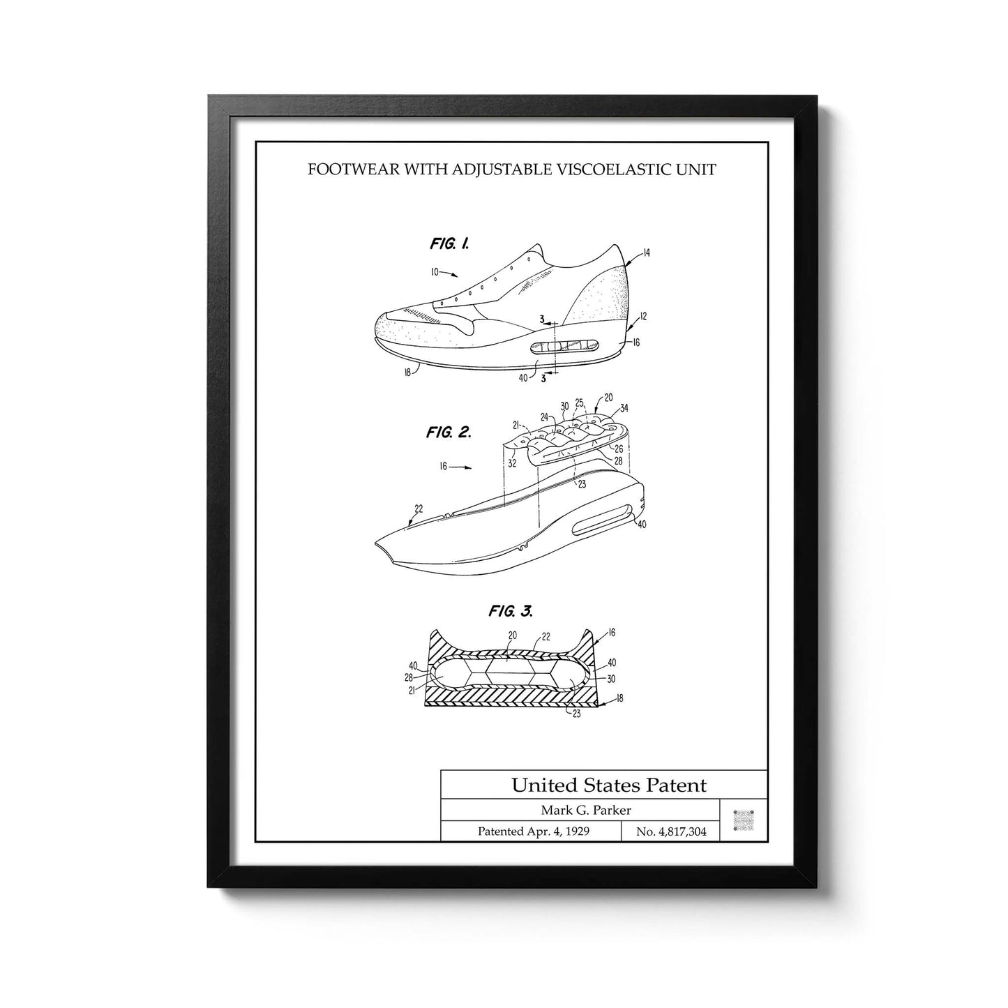 Affiche brevet Nike Air Max