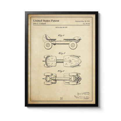 Affiche brevet Patin à Roulettes