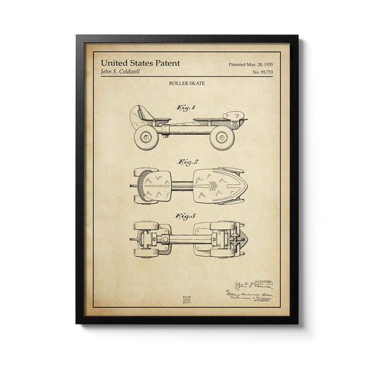 Affiche brevet Patin à Roulettes