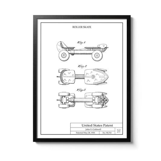 Affiche brevet Patin à Roulettes