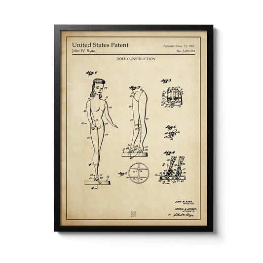Affiche brevet Poupée Barbie