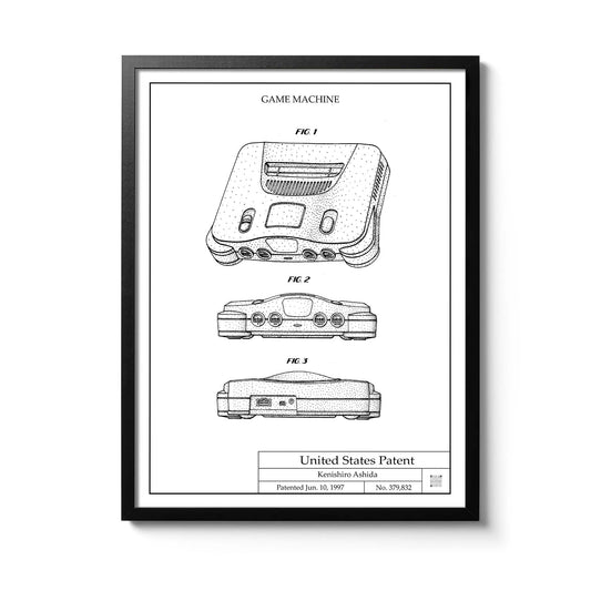 Affiche brevet Nintendo 64