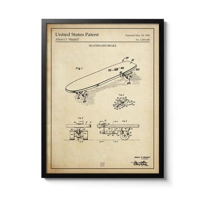 Affiche brevet Skateboard