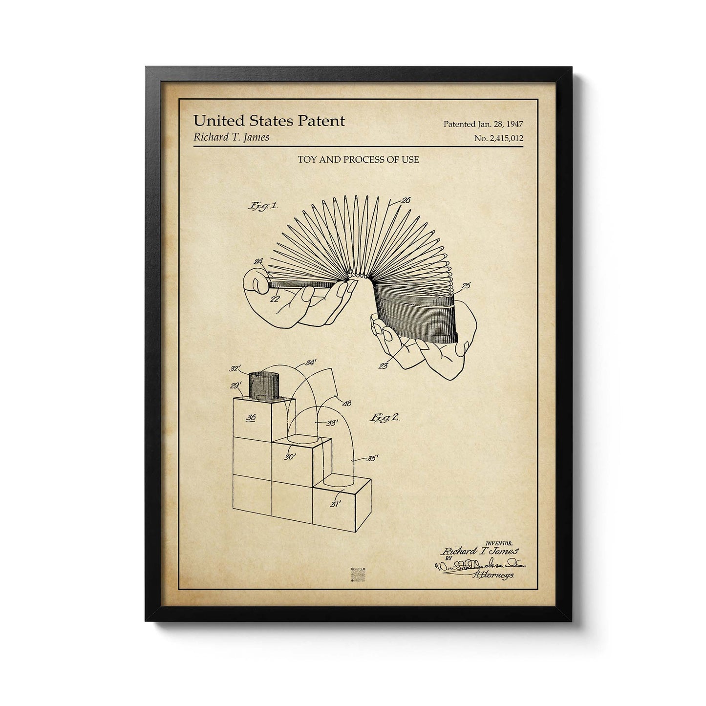 Affiche brevet Slinky