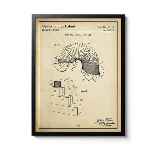 Affiche brevet Slinky