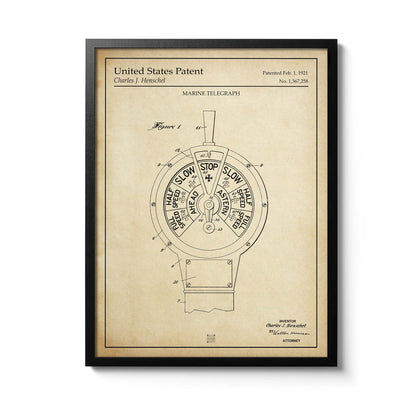 Affiche brevet Télégraphe de Pont