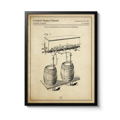 Affiche brevet Tireuse à Bières