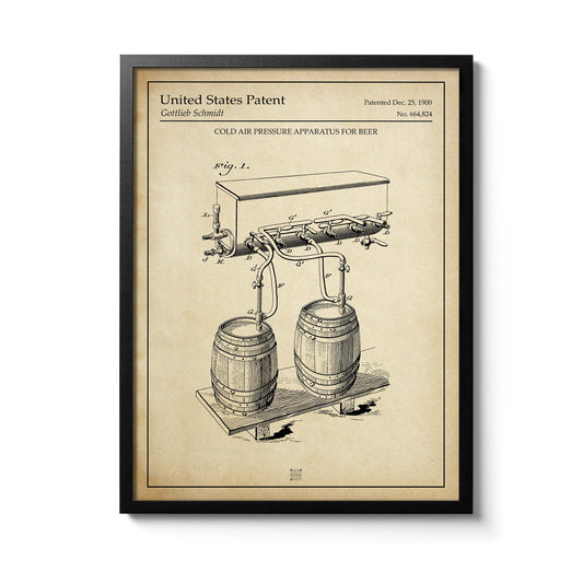 Affiche brevet Tireuse à Bières