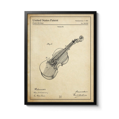 Affiche brevet Violon