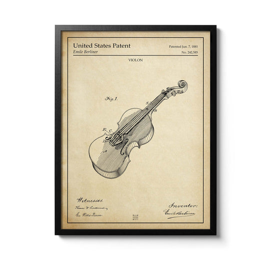 Affiche brevet Violon
