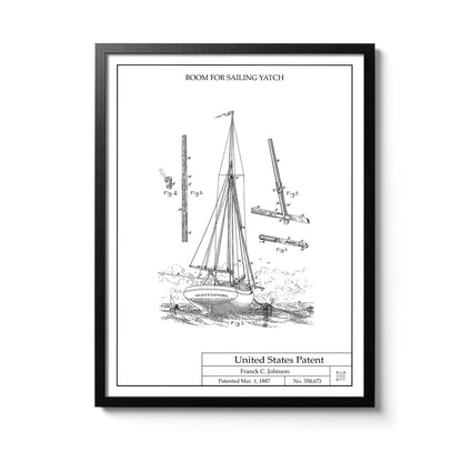 Affiche brevet Voilier Johnson