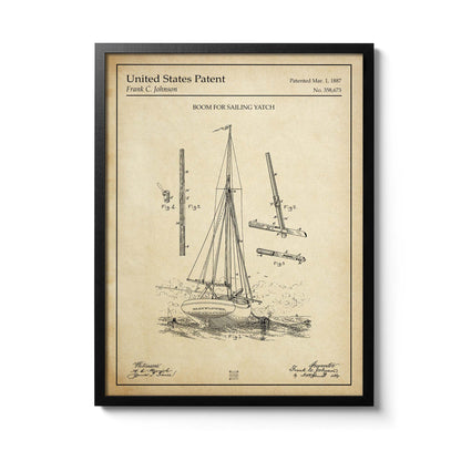 Affiche brevet Voilier Johnson