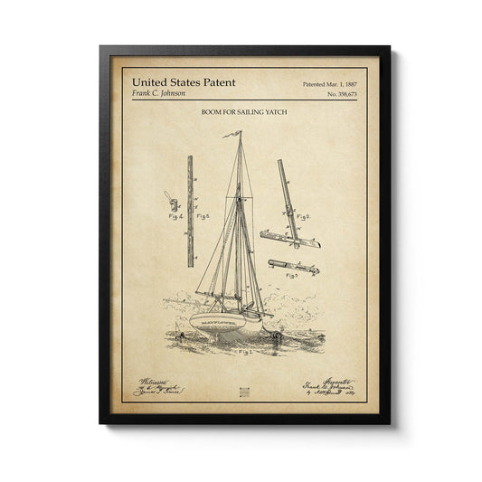 Affiche brevet Voilier Johnson