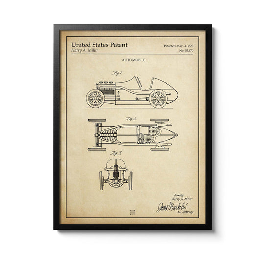 Affiche brevet Automobile