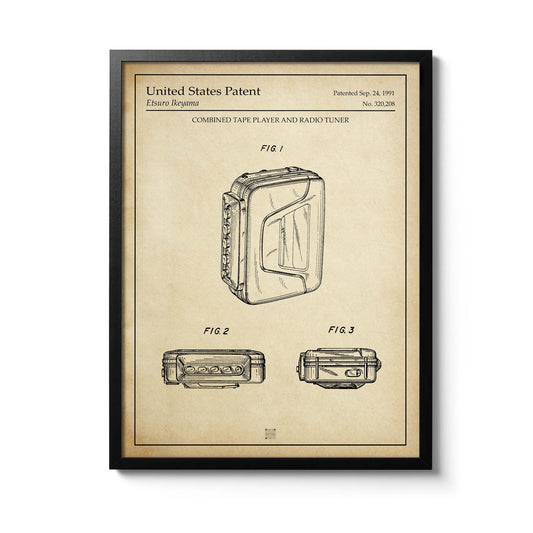Affiche brevet Walkman
