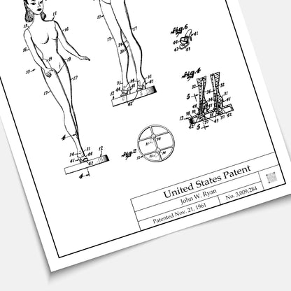 Affiche brevet Poupée Barbie