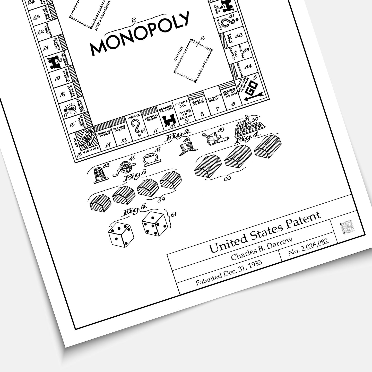 Affiche brevet Monopoly