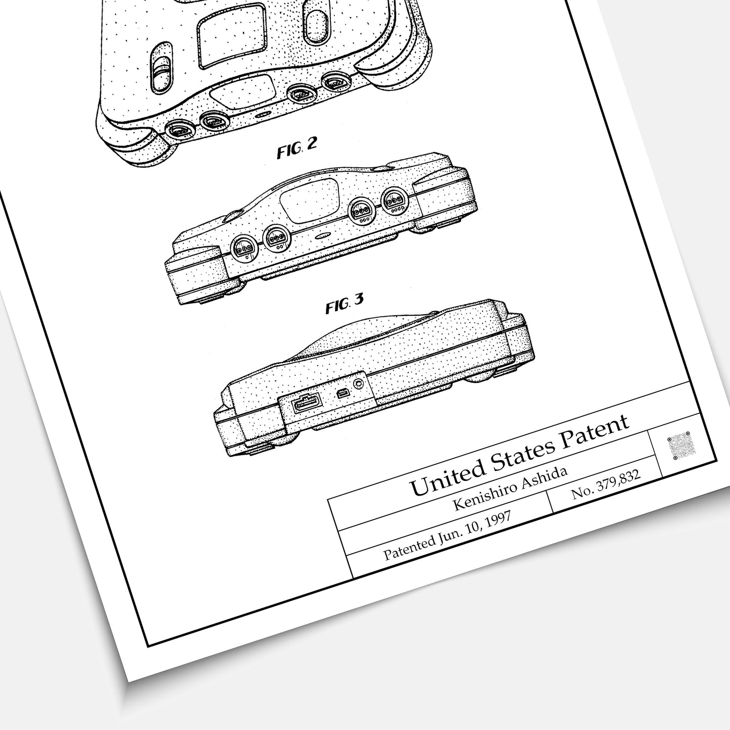 Affiche brevet Nintendo 64