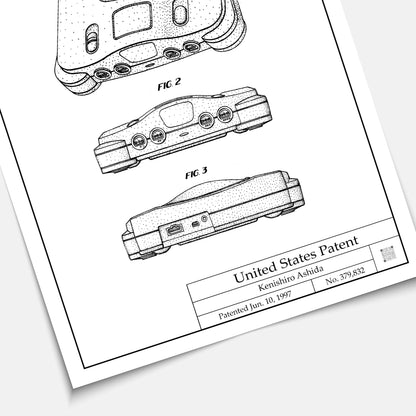 Affiche brevet Nintendo 64