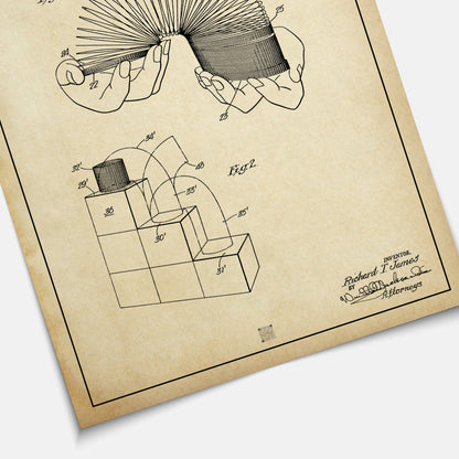 Affiche brevet Slinky