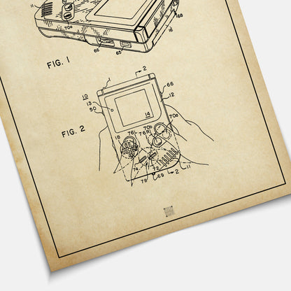 Affiche brevet GameBoy