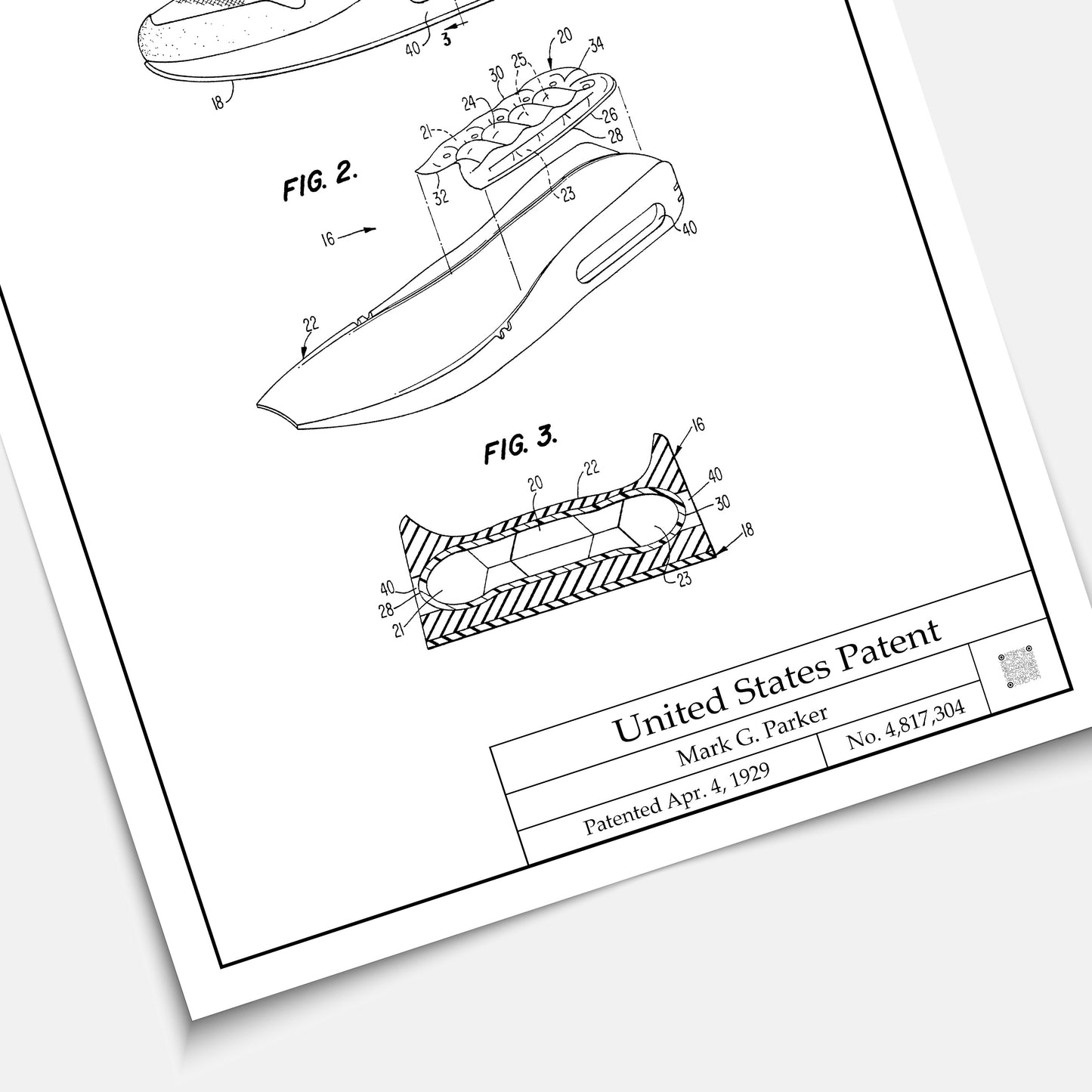 Affiche brevet Nike Air Max