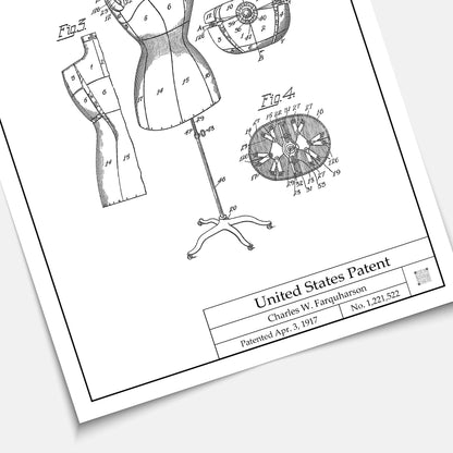 Affiche brevet Mannequin de Couture