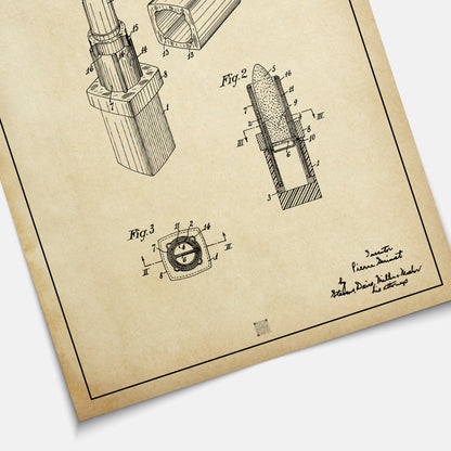 Affiche brevet Flacon de Parfum