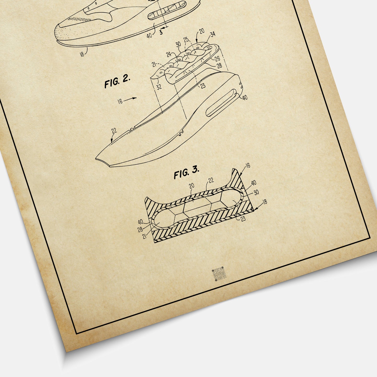 Affiche brevet Nike Air Max