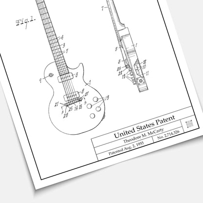 Affiche brevet Guitare Gibson