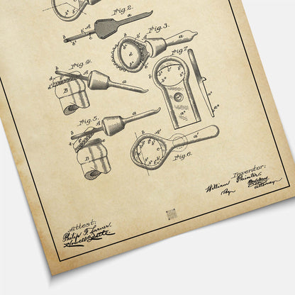 Affiche brevet Décapsuleur