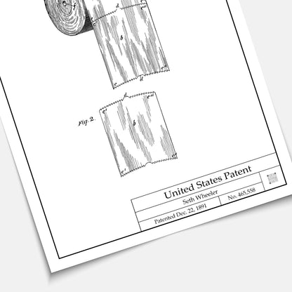 Affiche brevet Papier Toilette