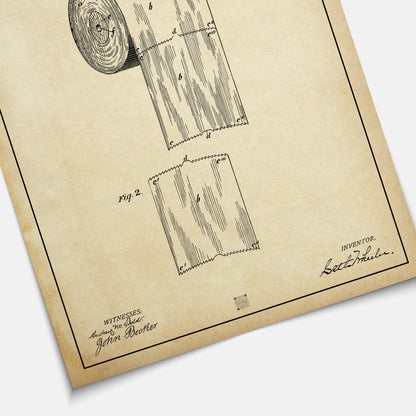 Affiche brevet Papier Toilette
