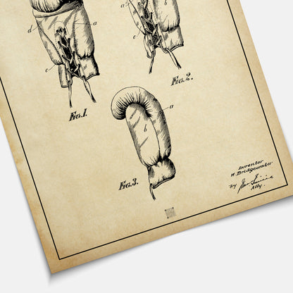 Affiche brevet Gants de Boxe