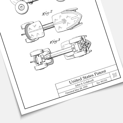 Affiche brevet Patin à Roulettes