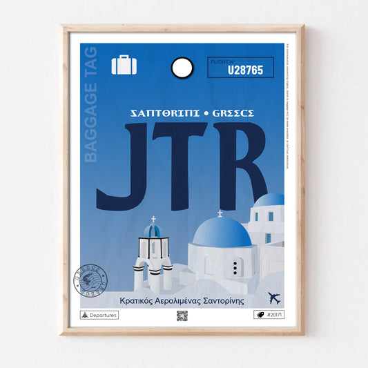 Affiche voyage Santorin