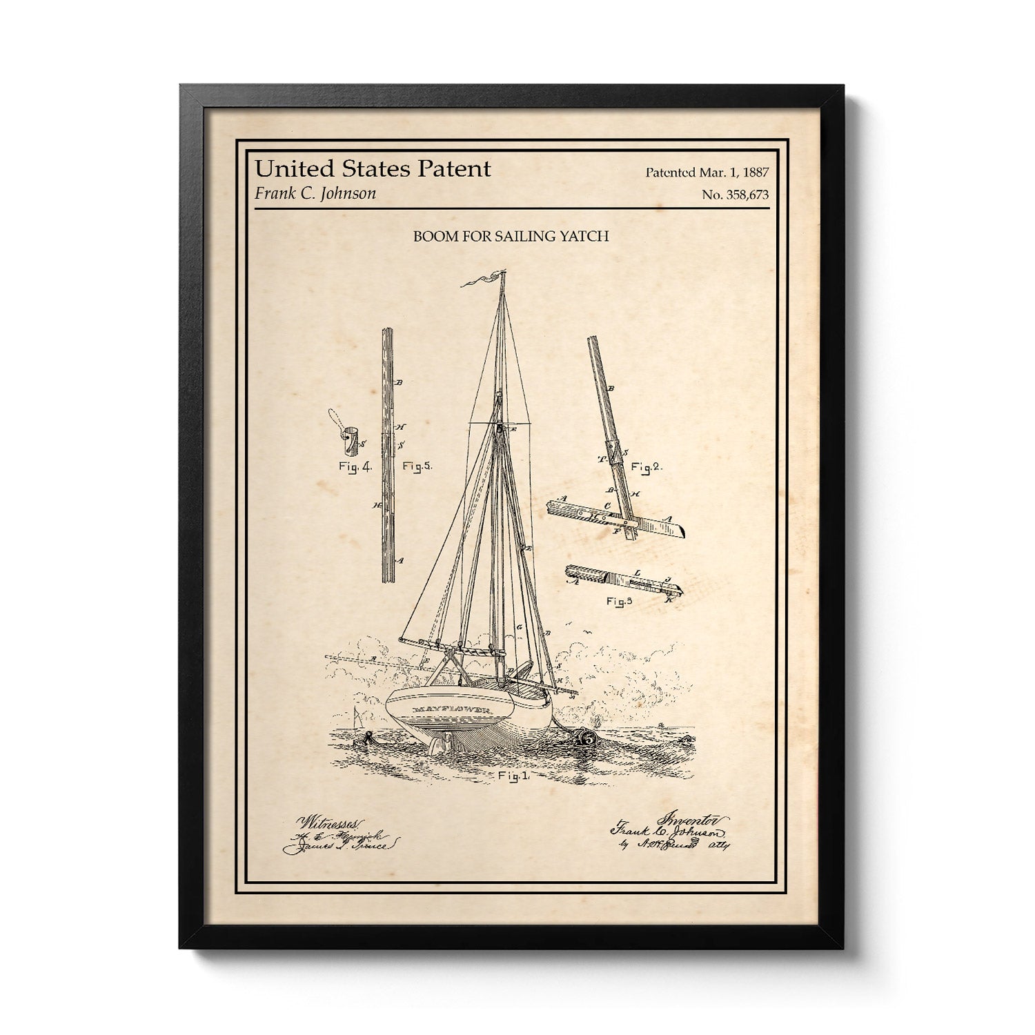 Cadre poster Mayflower vintage