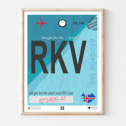 Poster ville Reykjavik