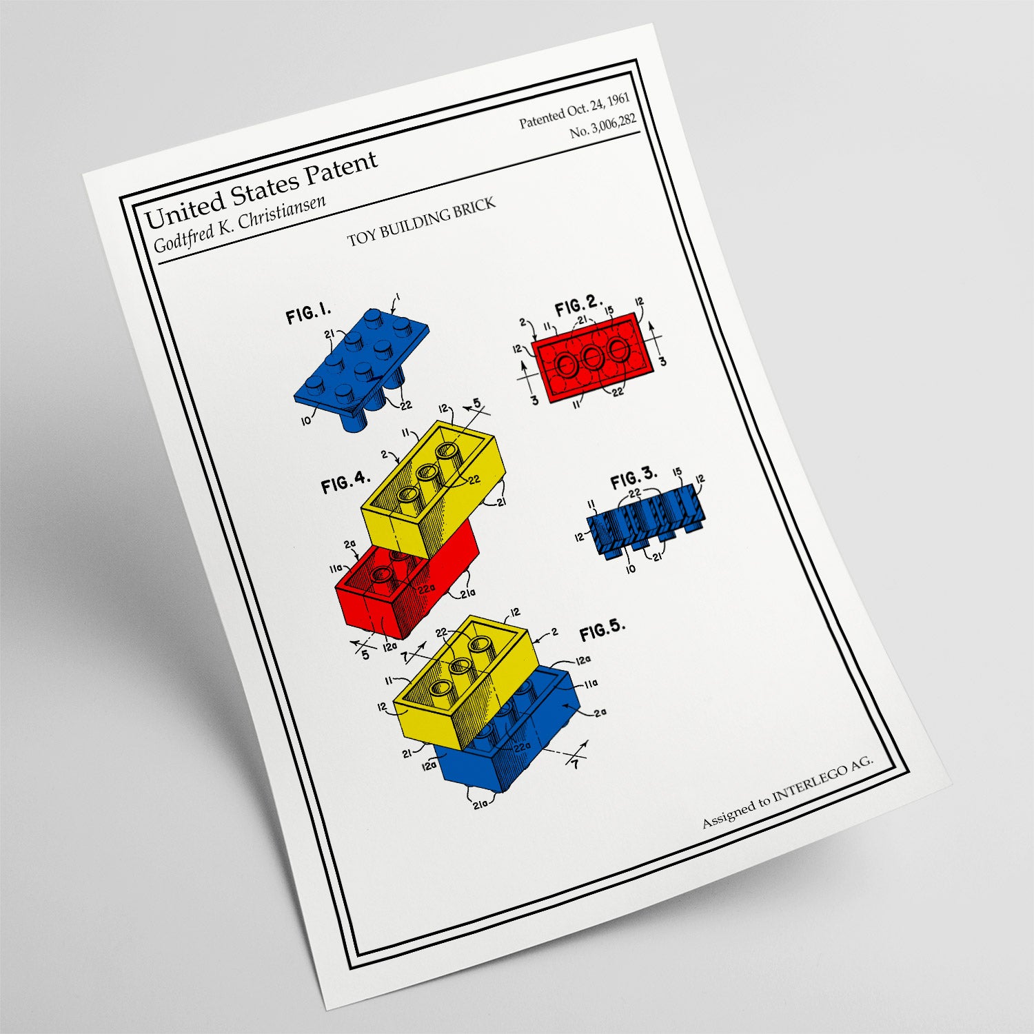 Affiche décoration couleur briques Lego